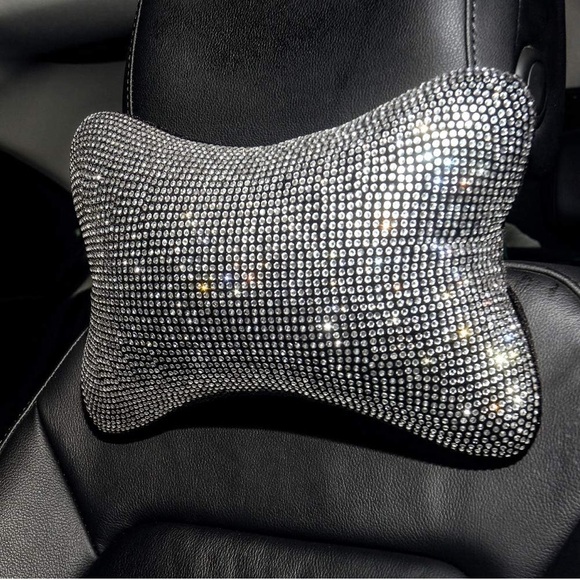 2 Rhinestone Car Neck Pillows - Picture 2 of 7
